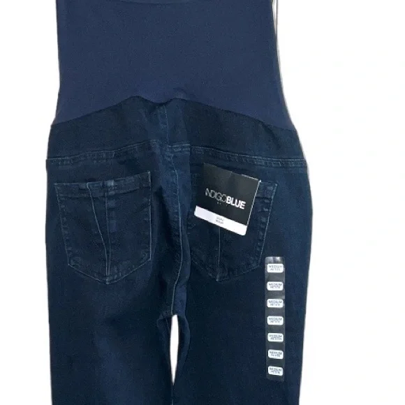 NWT Motherhood Maternity Indigo Blue Skinny Moulant Jeans - Size Petite Med 8/10 - Picture 4 of 12